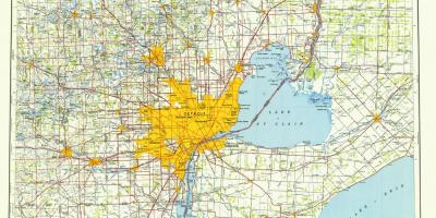 Detroit, statele UNITE ale americii hartă