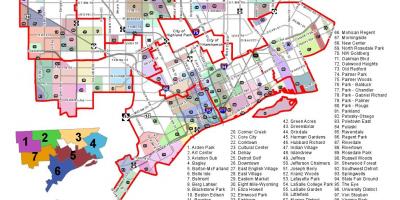 Districtul Detroit hartă