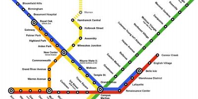 Metro Detroit hartă