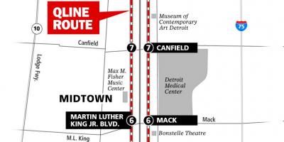 Detroit tramvai hartă