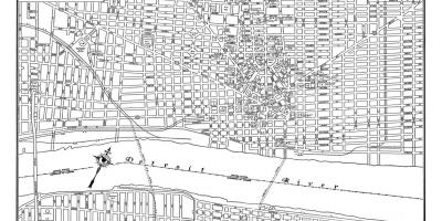 Detroit City street arată hartă