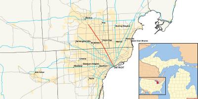 Detroit municipalități hartă