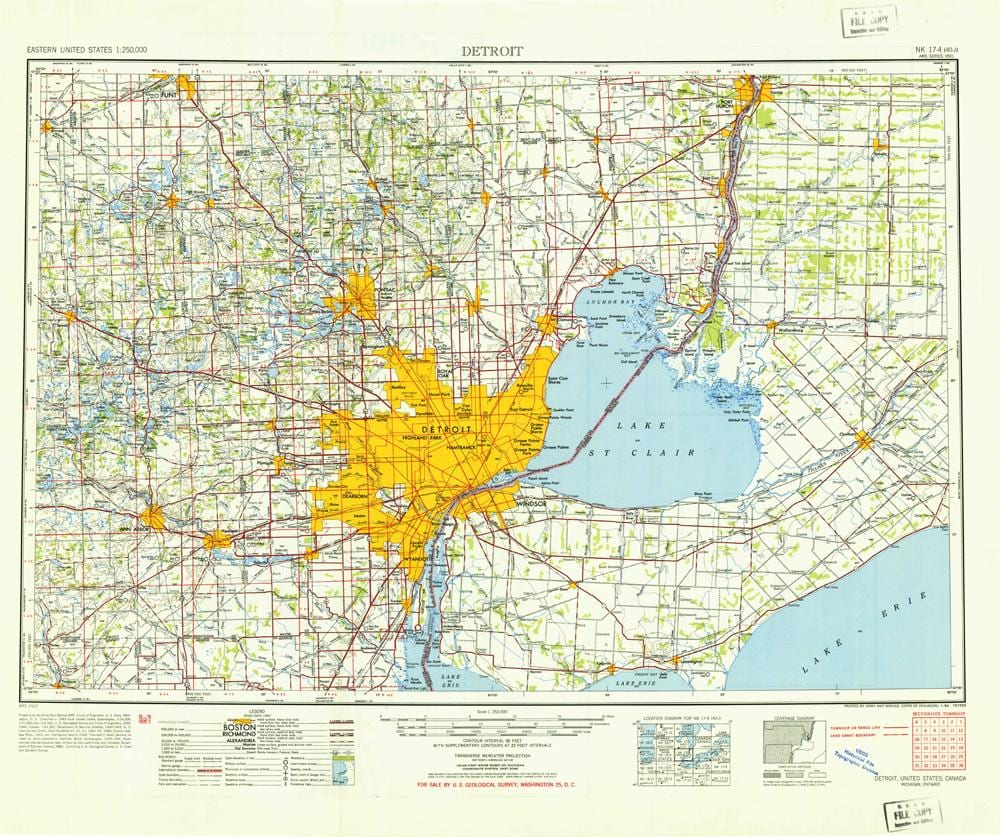 Detroit, statele UNITE ale americii hartă
