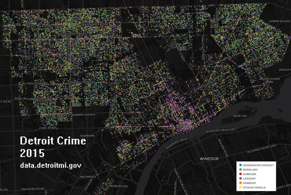 Detroit a criminalității hartă