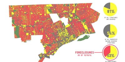 Detroit populației hartă